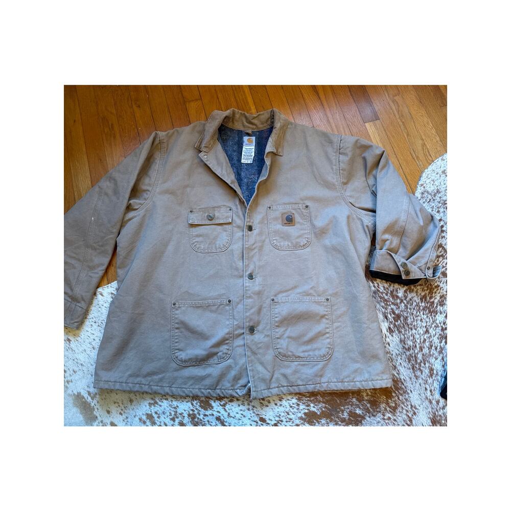 Vintage Carhartt Chore Work Jacket C02 SDL Blanket Lined Sz 3XL Tall